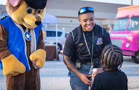 police officer at national night out