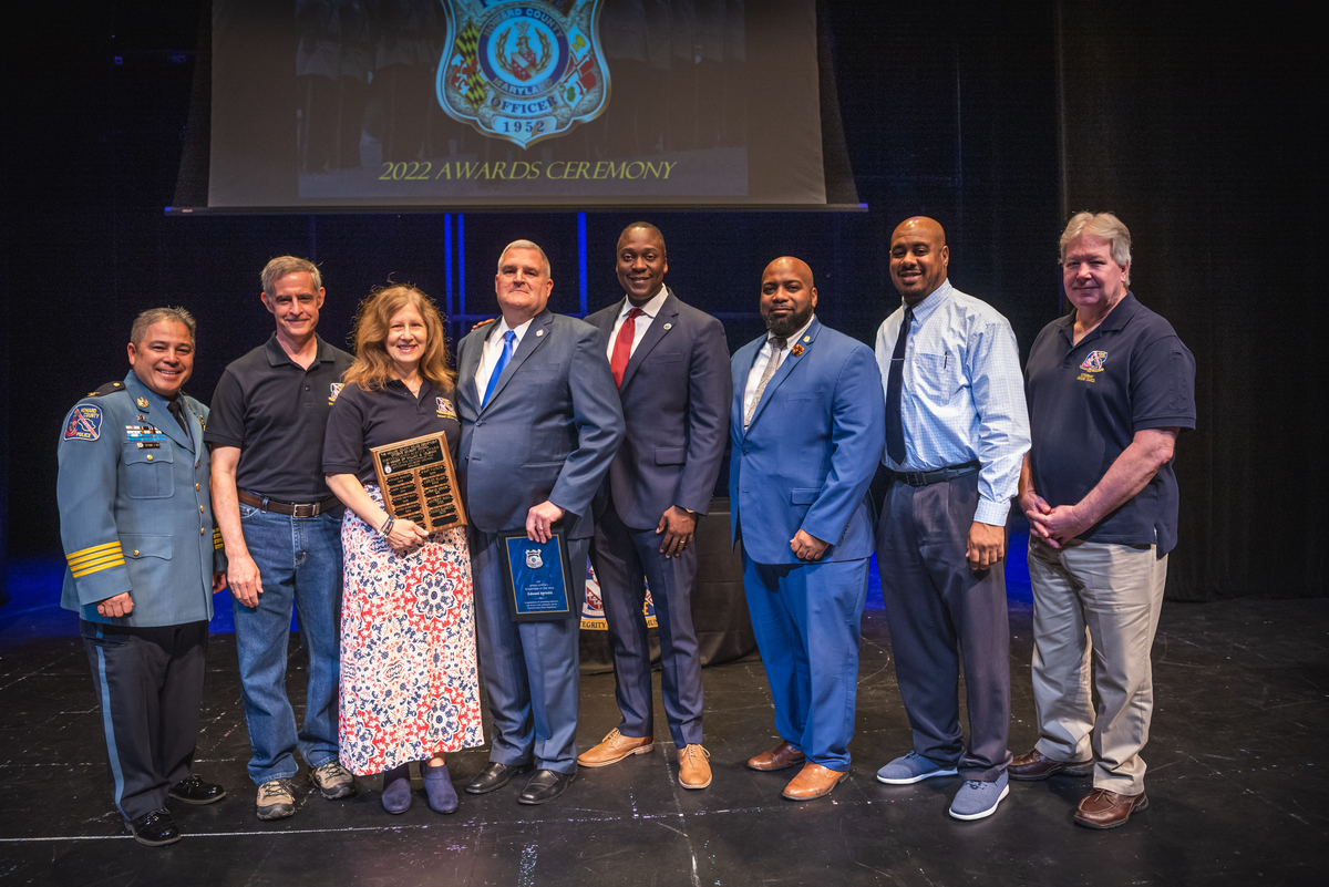 Members of the CAC pose with the chief and County executive after the award ceremony