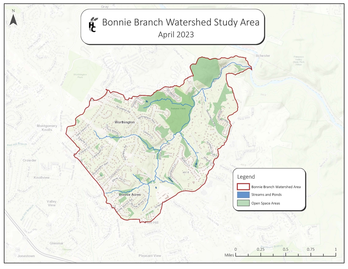 Bonnie Branch Watershed Study Area Map
