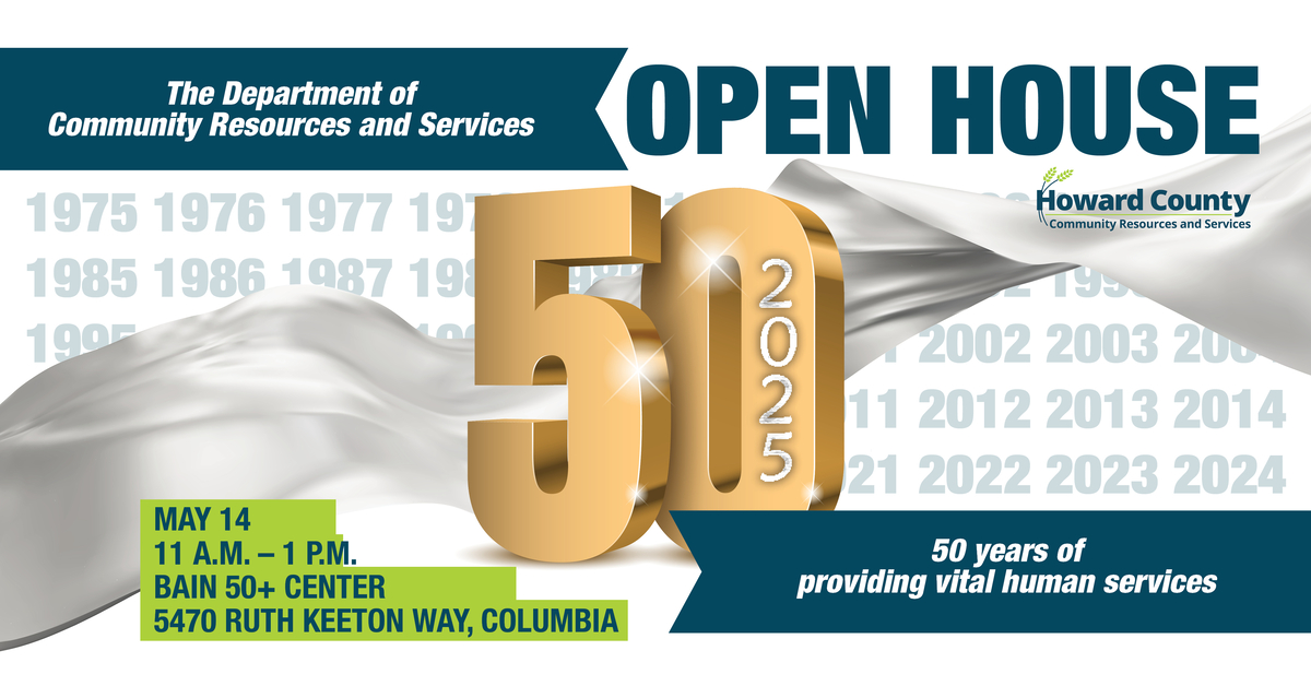 50th Anniversary Open House at the Bain 50+ Center on May 14 from 11 to 1.