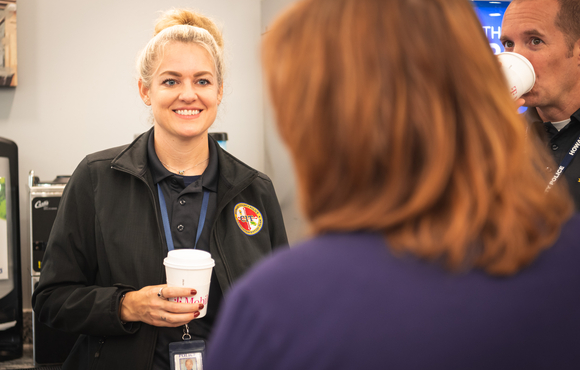 Officer talking with a citizen