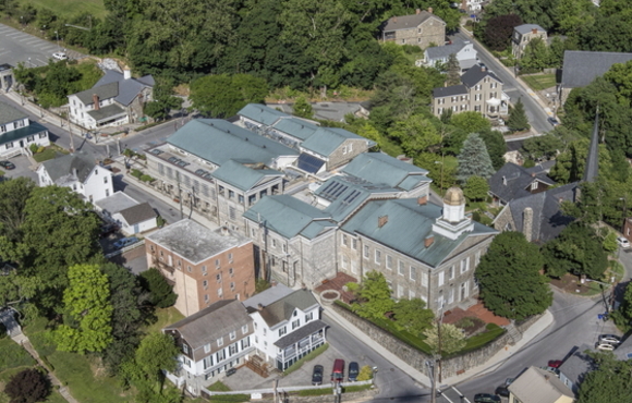 Aerial photograph of the Historic Circuit Courthouse in Ellicott City