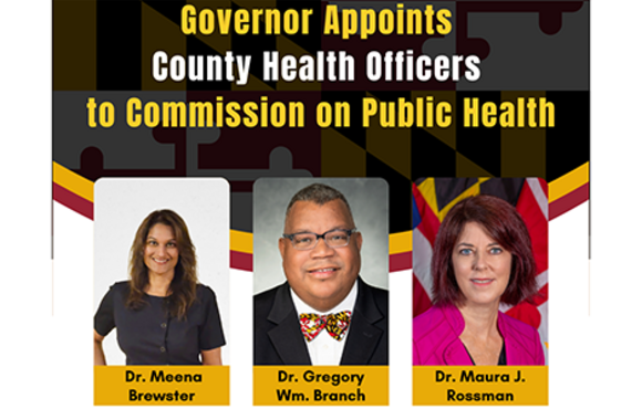 Headshots of the three health officers
