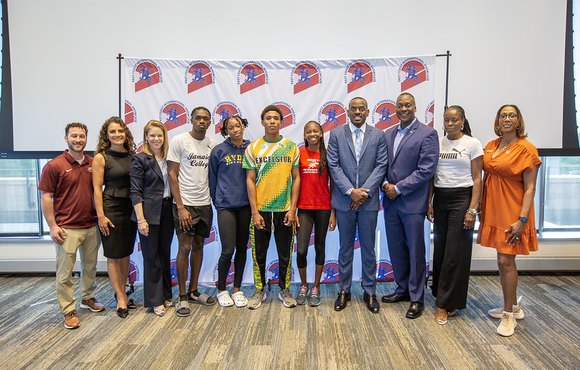 Howard County Executive Calvin Ball Supports Olympic Athletes for International Showcase; Highlights New Indoor Track Facility