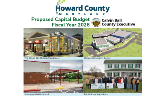 Cover of County Executive Calvin Ball's Proposed Capital Budget Fiscal Year 2026 book.