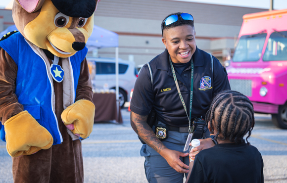 police officer at national night out