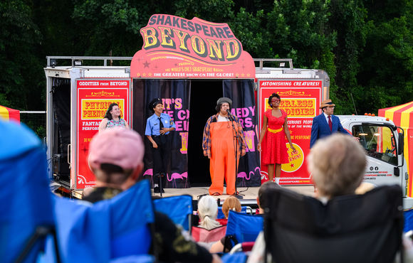 Performers at the Shakespeare Beyond presentation at Rockburn Branch Park.