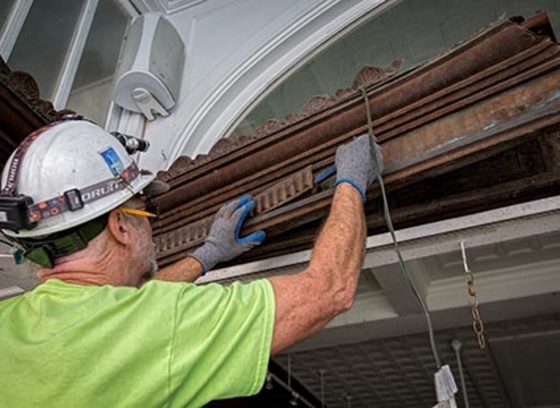 Repair of copper trim