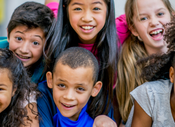 Group of school-age children
