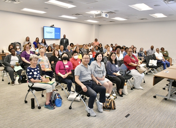 A photo of the County Executive with our Community Ambassadors.