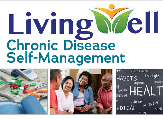 Living well logo and a range of visual pictures