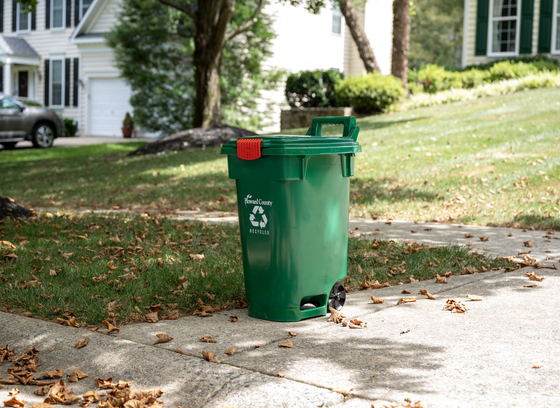12-gallon food scrap cart at curb