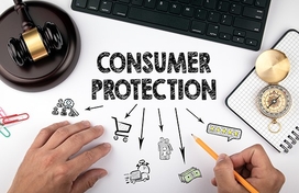 Graphic showing the many functions of consumer protection. 