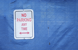 Street sign that reads "No Parking Any Time"