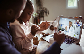 Child and parent telehealth visit
