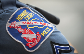HCPD Patch on the shoulder of an officer