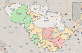 Screenshot of County from overdose risk map website