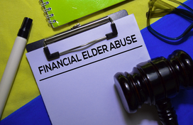 Pictures of document that says Financial Elder abuse
