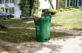 12-gallon food scrap cart at curb