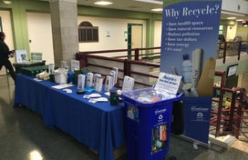 recycling outreach table at public event