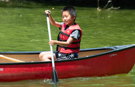 boy on lake