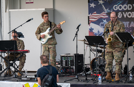 Performers at the good vibes and voices concert