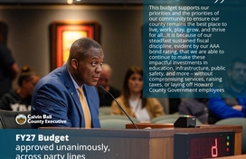 County Executive announces unanimous approved FY27 Budget 