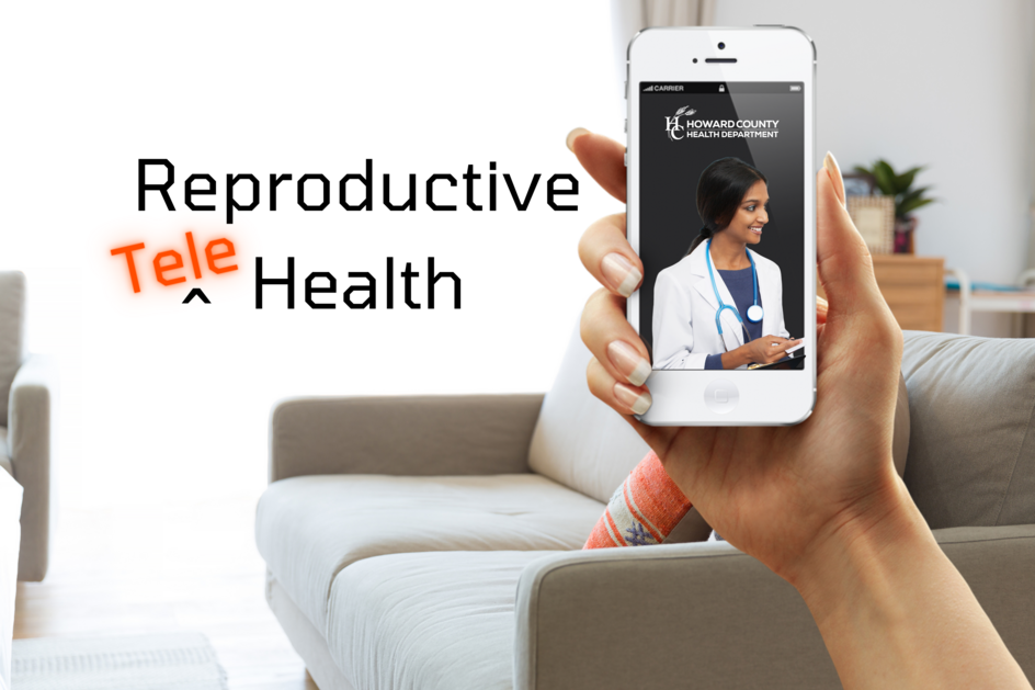 Hand holding a cell phone with image of healthcare-provider. Reproductive telehealth