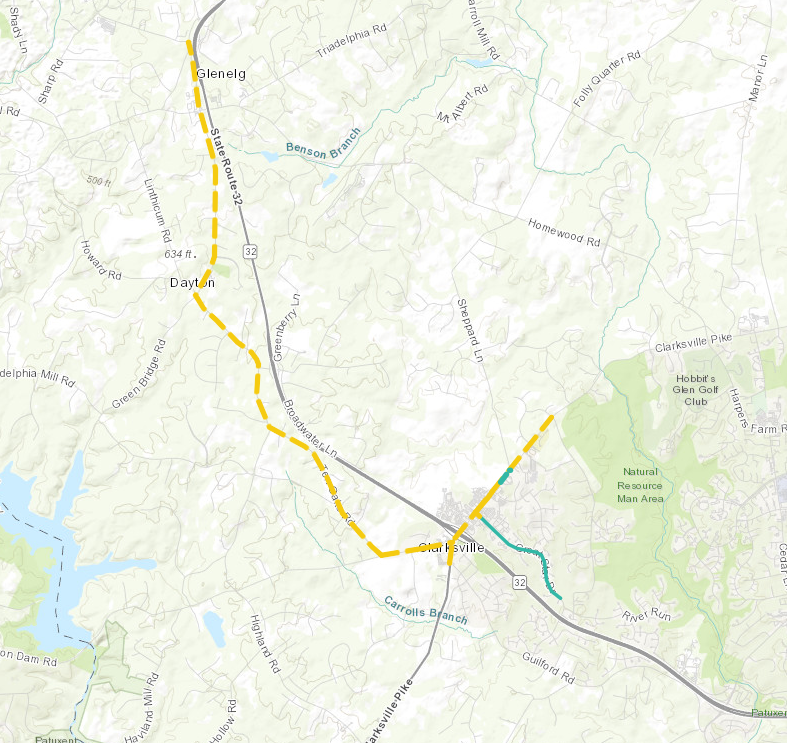 T7108 Clarksville Streetscape Map Image