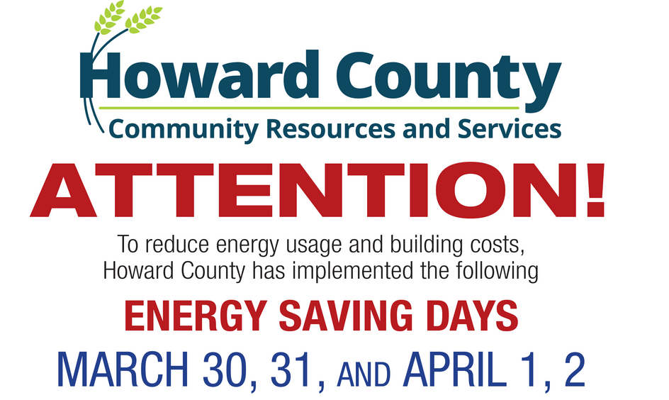 DCRS will implement Energy Savings Days on March 30, 31 and April 1, 2