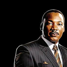 Illustrated image of Martin Luther King, Jr. 