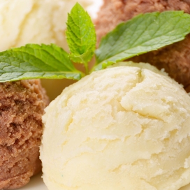 Scoops of ice cream for the ice cream social